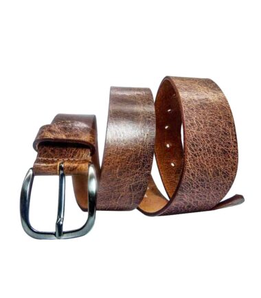 חגורת עור בריג' חום אדמדם