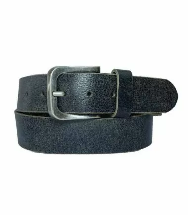 Exploded vintage look leather belt