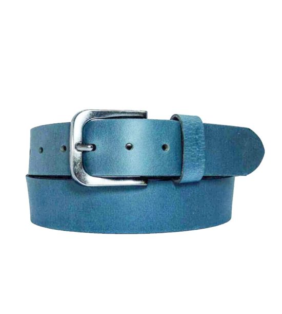 Navy blue leather belt | Jeans Belts | $42,45 $33,96