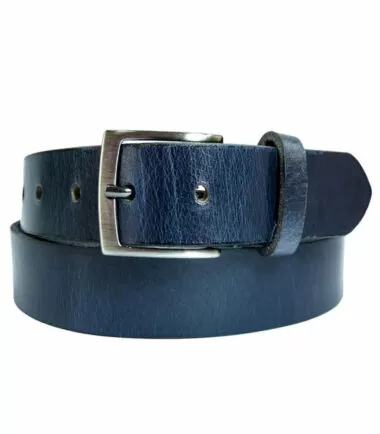 Dark blue dress belt