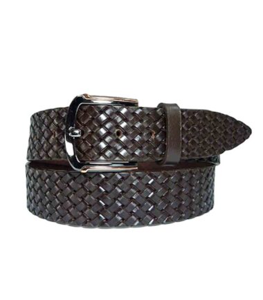 Elegant woven leather belt