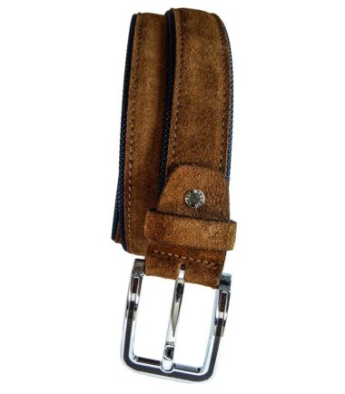 Elegant suede leather belt