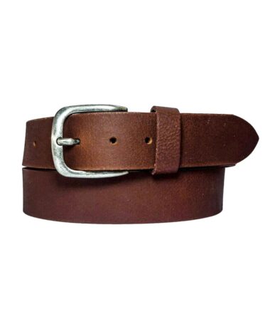 Bright brown soft leather belt